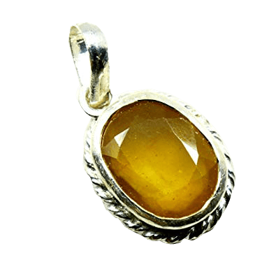 Mustard Yellow Sapphire Pendant - Jupiter's Radiance | Brahmatells - BrahmatellsStore
