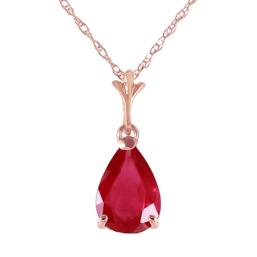 Ruby Manak Pear-Drop Rose Pendant - Radiate Success | Brahmatells - BrahmatellsStore