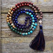 108 Beads Mala Necklace-Mala Prayer Tassel Necklace-Spiritual Yoga Meditation Balance Necklace Mental Health Protection - BrahmatellsStore