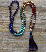 108 Beads Mala Necklace-Mala Prayer Tassel Necklace-Spiritual Yoga Meditation Balance Necklace Mental Health Protection - BrahmatellsStore
