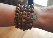 108 Tiger Eye Stone Mala - Enhance Focus & Clarity | Brahmatells - BrahmatellsStore