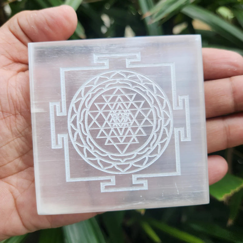 Selenite Charging Plate Flower of Life