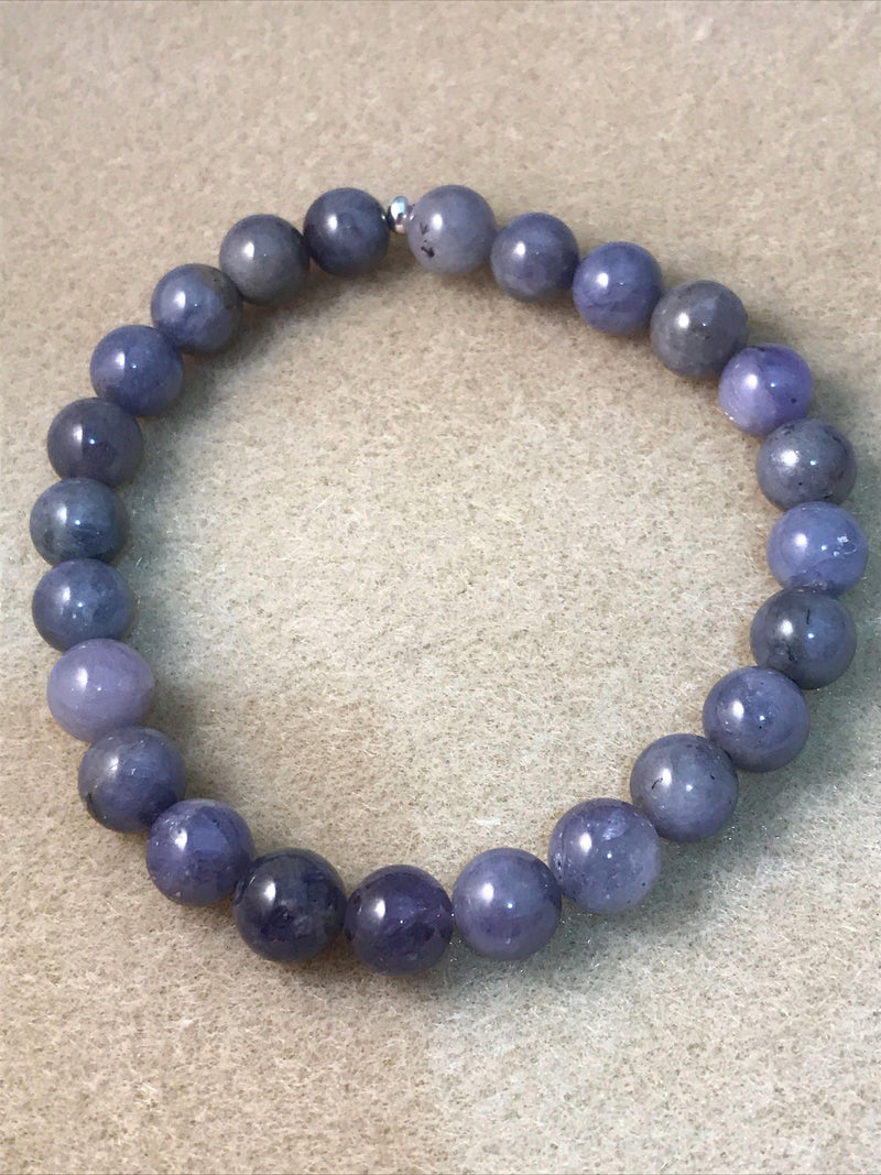 Brahmatells Tanzanite Beaded Bracelet – Natural Gemstone Elegance