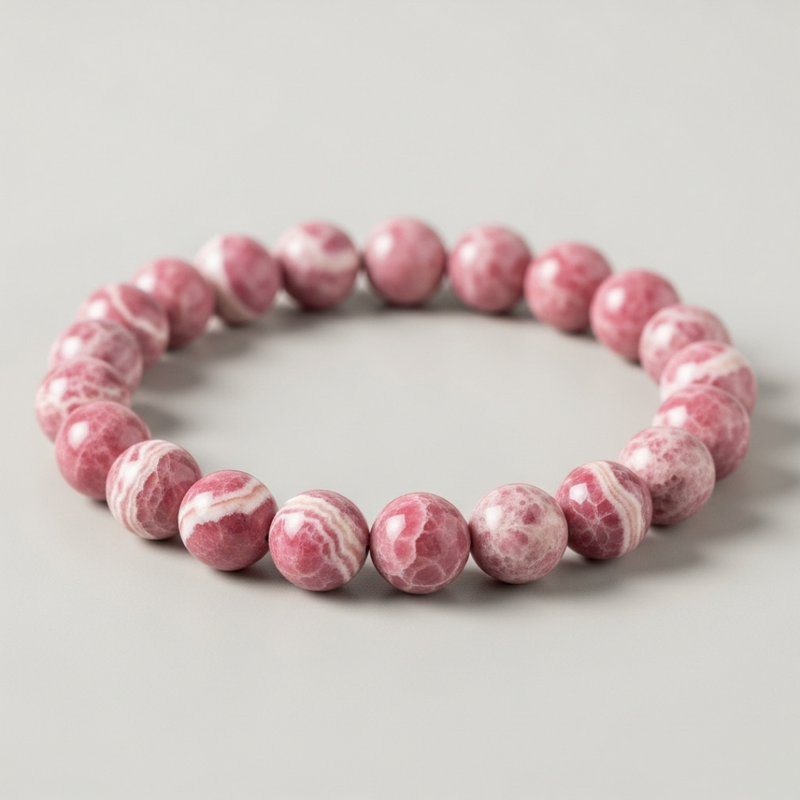 Natural Rhodochrosite Bracelet by Brahmatells