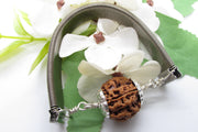 5 Mukhi Rudraksha Bracelet with Silver Pendant - Spiritual Elegance | Brahmatells - BrahmatellsStore