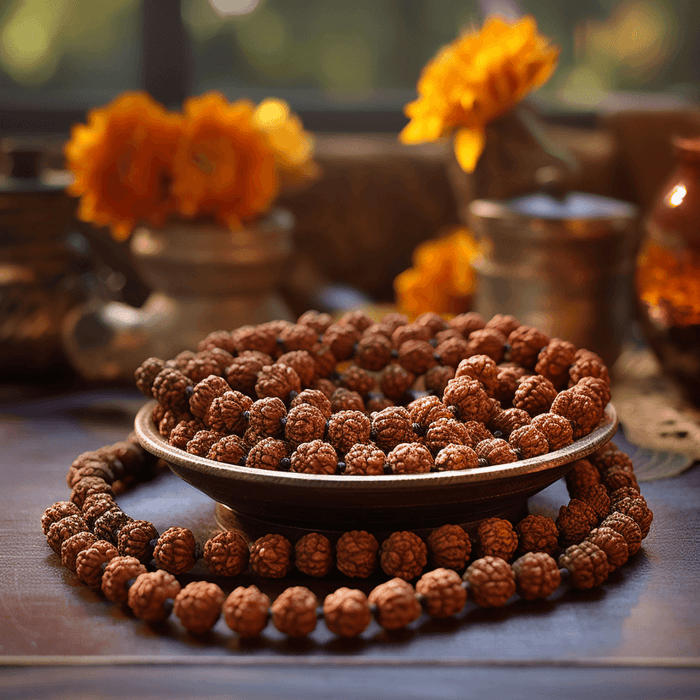 5 Mukhi Rudraksha Mala for Meditation & Harmony | Brahmatells - BrahmatellsStore