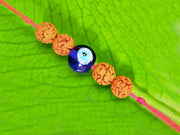 5 Mukhi Rudrasha With Evil Eye Protection - BrahmatellsStore