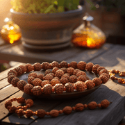 6 Mukhi Rudraksha Mala 108 Beads for Meditation | Brahmatells Spiritual Jewelry - BrahmatellsStore
