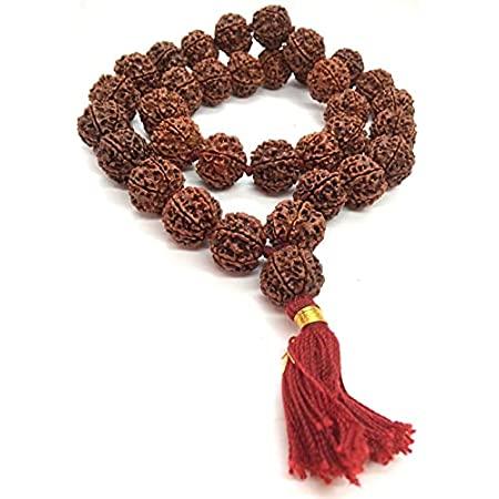 6 Mukhi Rudraksha Mala 108 Beads for Meditation | Brahmatells Spiritual Jewelry - BrahmatellsStore