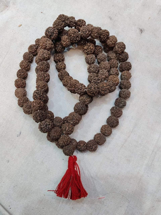 6 Mukhi Rudraksha Mala 108 Beads for Meditation | Brahmatells Spiritual Jewelry - BrahmatellsStore
