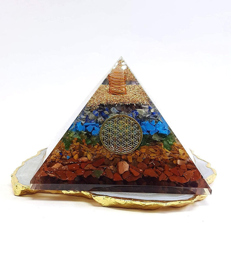 7 Chakra EMF Protection Pyramid Meditation Crystal Healing - BrahmatellsStore