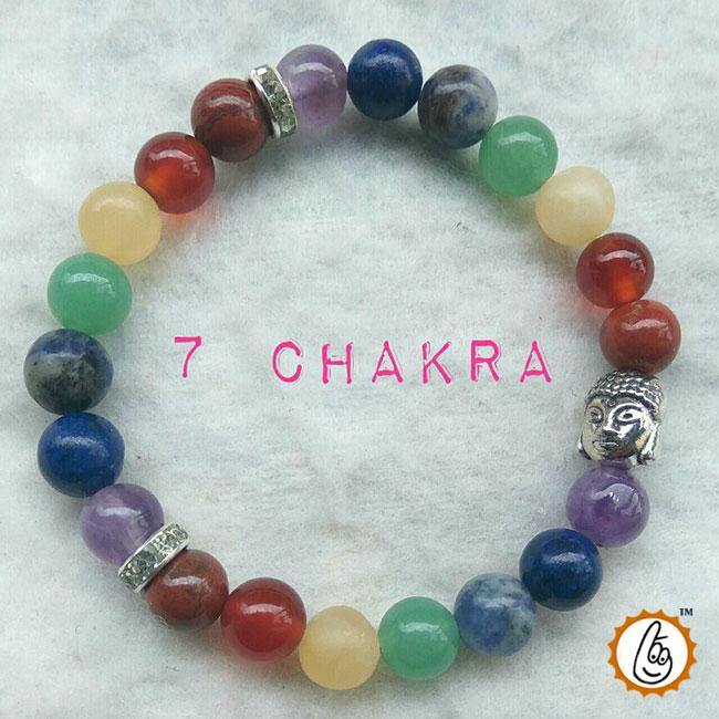7 Chakra Healing Bracelets with Hematite & Spiritual Symbols | Brahmatells - BrahmatellsStore