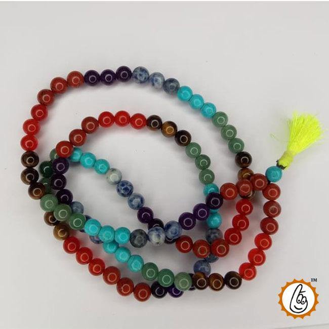 7 Chakra Healing Mala 109 Beads - Balance & Harmony | Brahmatells - BrahmatellsStore