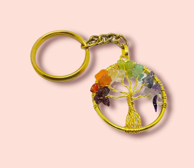 7 Chakra Keychain Tree of life - BrahmatellsStore