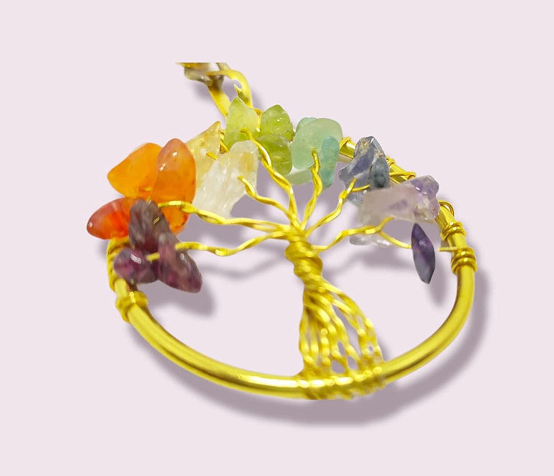 7 Chakra Keychain Tree of life - BrahmatellsStore