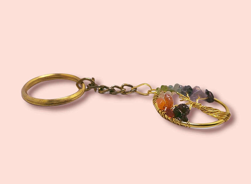 7 Chakra Keychain Tree of life - BrahmatellsStore