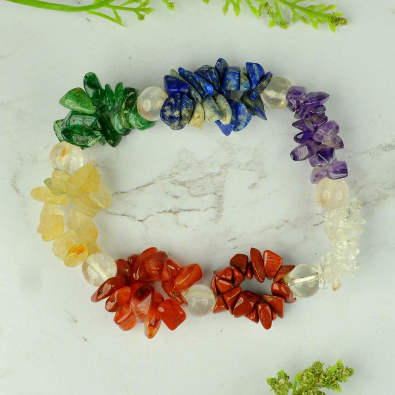 7 Chakra Natural Crystal Healing Bracelet | Brahmatells - BrahmatellsStore