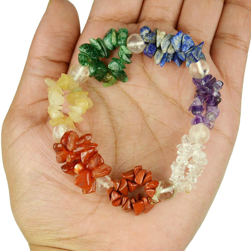 7 Chakra Natural Crystal Healing Bracelet | Brahmatells - BrahmatellsStore