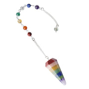 7 Chakra Pendulum Dowser Stone | Crystal Healing by Brahmatells - BrahmatellsStore