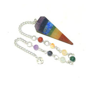 7 Chakra Pendulum Dowser Stone | Crystal Healing by Brahmatells - BrahmatellsStore