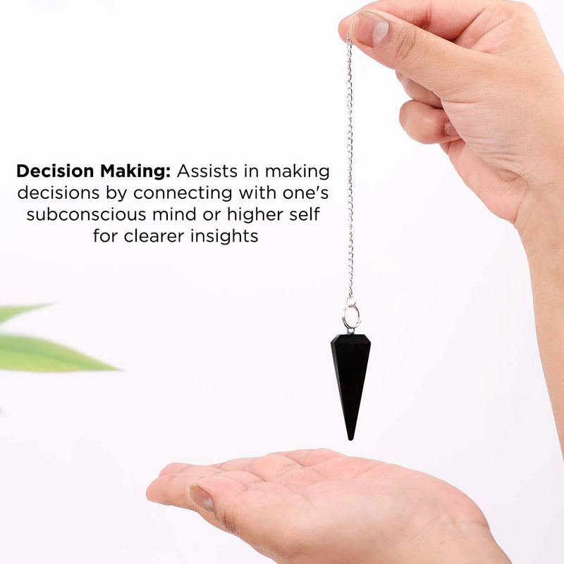7 Chakra Pendulum Dowser Stone | Crystal Healing by Brahmatells - BrahmatellsStore