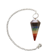 7 Chakra Pendulum Dowser Stone | Crystal Healing by Brahmatells - BrahmatellsStore