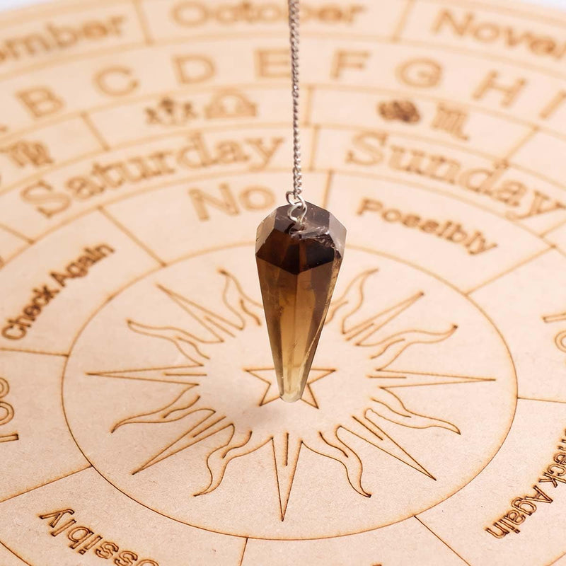 7 Chakra Pendulum Dowser Stone | Crystal Healing by Brahmatells - BrahmatellsStore