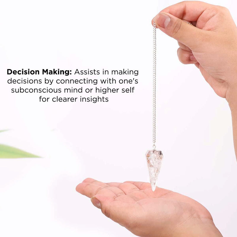 7 Chakra Pendulum Dowser Stone | Crystal Healing by Brahmatells - BrahmatellsStore