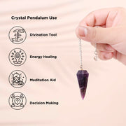 7 Chakra Pendulum Dowser Stone | Crystal Healing by Brahmatells - BrahmatellsStore