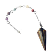 7 Chakra Pendulum Dowser Stone | Crystal Healing by Brahmatells - BrahmatellsStore