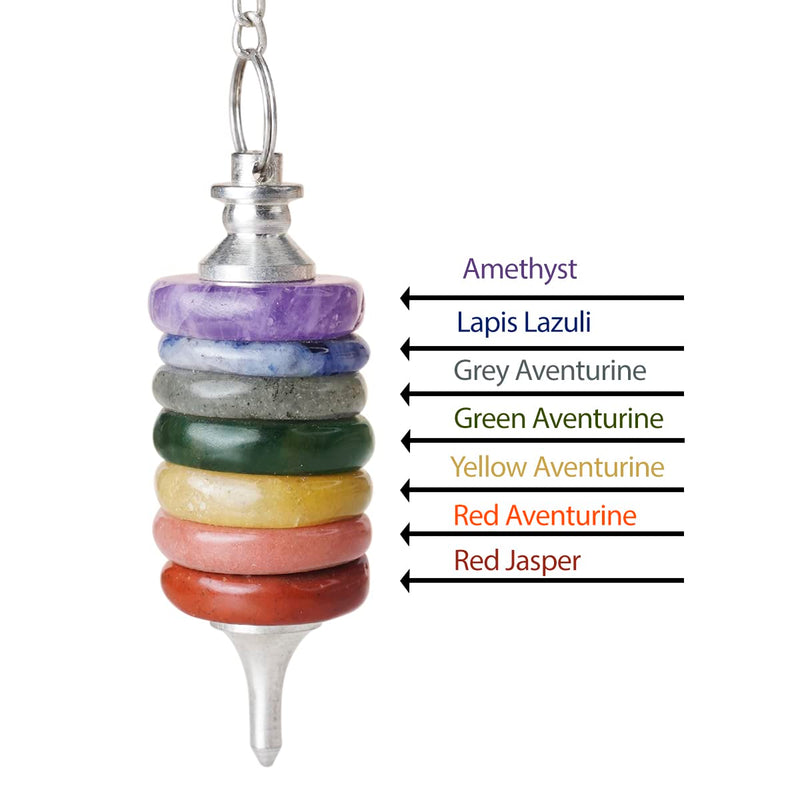 7 Chakra Pendulum for Reiki Healing & Dowsing | Brahmatells - BrahmatellsStore