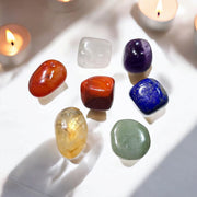 7 Chakra Stones Set for Reiki Healing - Chakra Balancing Tumbles Set - BrahmatellsStore