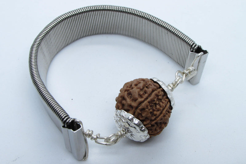 7 Mukhi Rudraksha Bracelet with Silver Pendant - Divine Blessings | Brahmatells - BrahmatellsStore