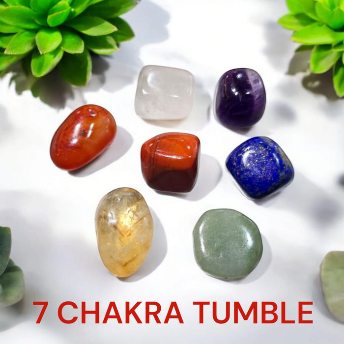 7 Chakra Stones Set for Reiki Healing - Chakra Balancing Tumbles Set