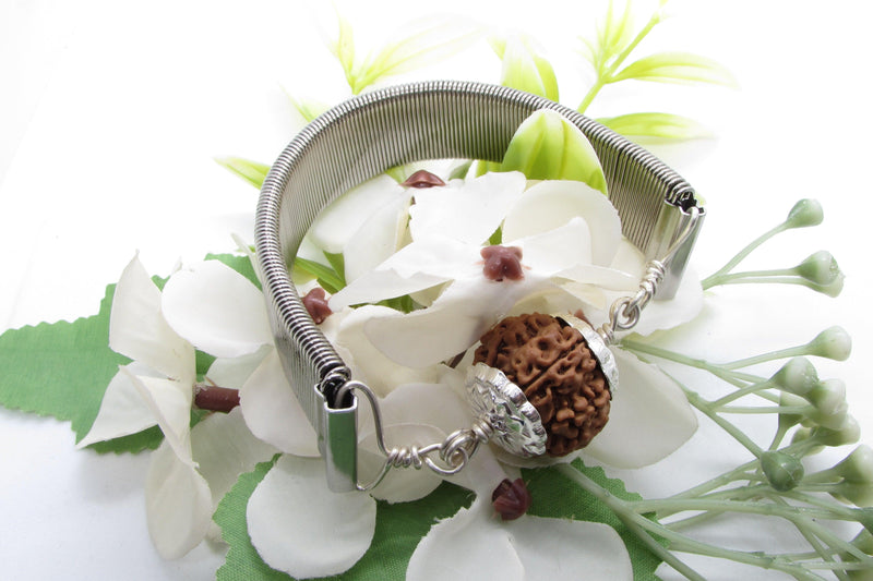 8 Mukhi Rudraksh Bracelet & Silver Pendant - Lord Ganesha's Blessings | Brahmatells - BrahmatellsStore