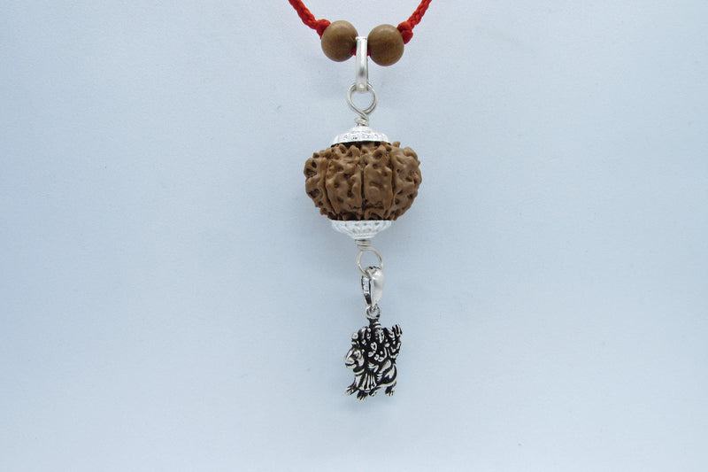 9 Mukhi Durga Rudraksha Pendant - Empowerment & Courage | Brahmatells - BrahmatellsStore