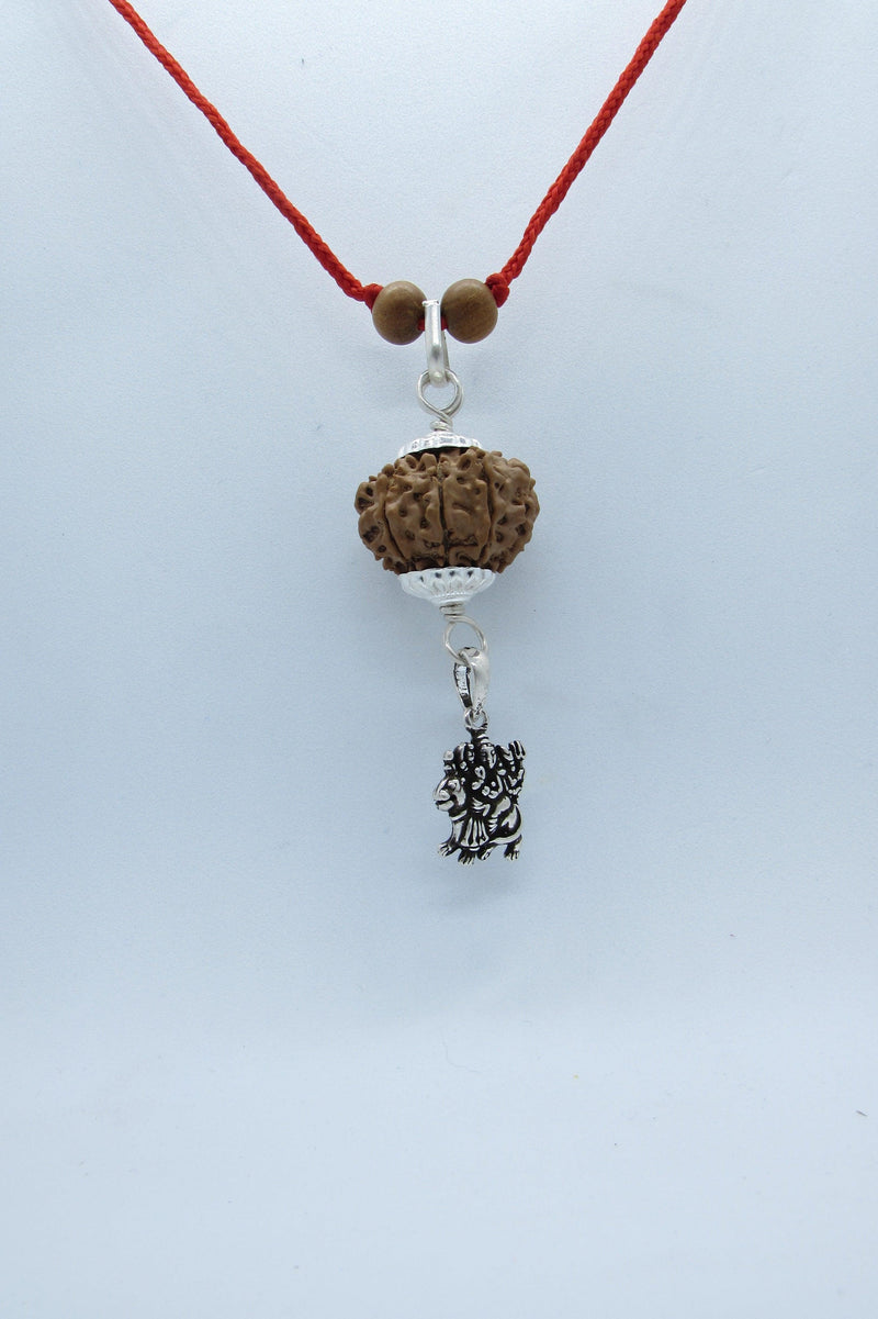 9 Mukhi Durga Rudraksha Pendant - Empowerment & Courage | Brahmatells - BrahmatellsStore