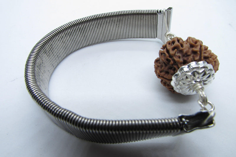 9 Mukhi Rudraksha Bracelet with Silver Pendant - Empowerment & Protection | Brahmatells - BrahmatellsStore