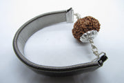 9 Mukhi Rudraksha Bracelet with Silver Pendant - Empowerment & Protection | Brahmatells - BrahmatellsStore