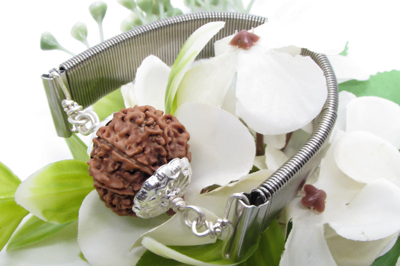 9 Mukhi Rudraksha Bracelet with Silver Pendant - Empowerment & Protection | Brahmatells - BrahmatellsStore
