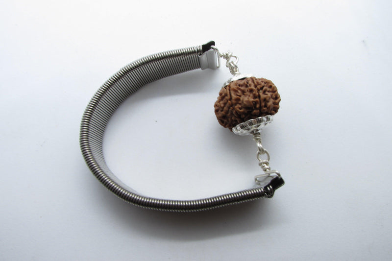9 Mukhi Rudraksha Bracelet with Silver Pendant - Empowerment & Protection | Brahmatells - BrahmatellsStore