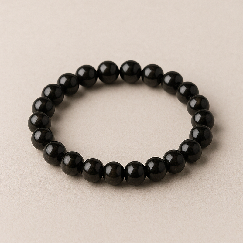 Brahmatells Hypersthene Bead Bracelet - 8mm