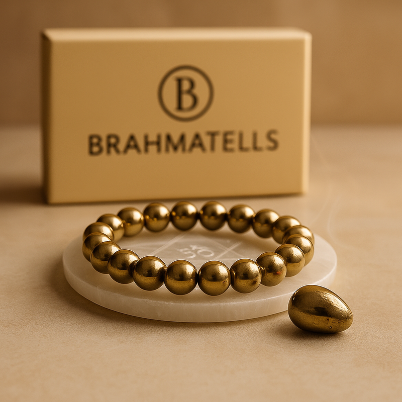 Pyrite Crystal Combo Sets – Bracelet, Ring & More | Brahmatells