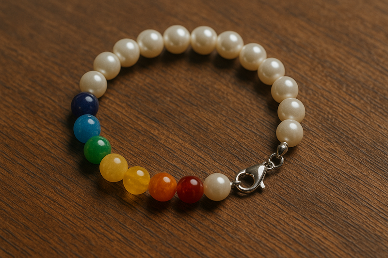 Elegant 7 Chakra Bracelet with Pearl Beads – Brahmatells