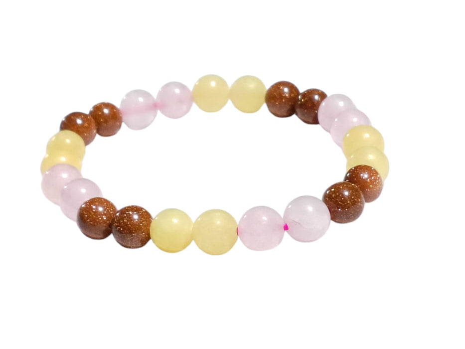 Happiness & Tranquility Gemstone Bracelet – Inner Peace & Balance