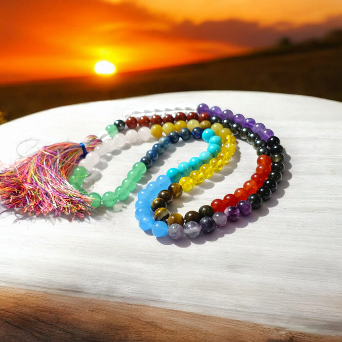 7 Chakra Activation Crystal Mala – Spiritual Balance & Energy Healing