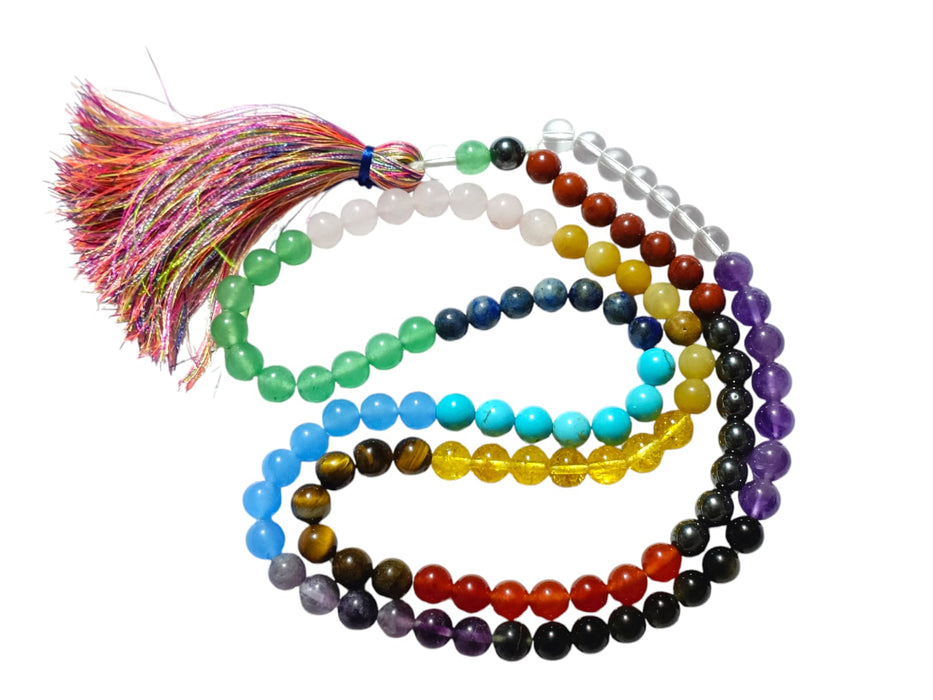 7 Chakra Activation Crystal Mala – Spiritual Balance & Energy Healing