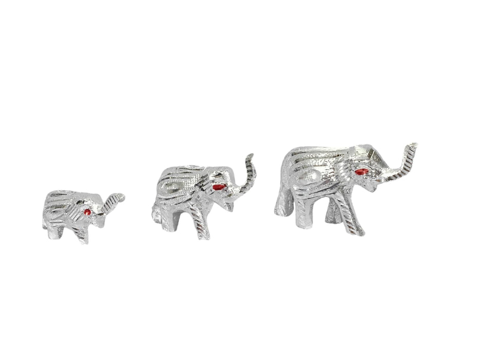 Silver Elephant Statue for Protection & Spiritual Growth | Brahmatells