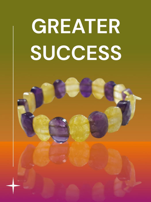 Amethyst & Citrine Oval Faceted Healing Bracelet | Brahmatells