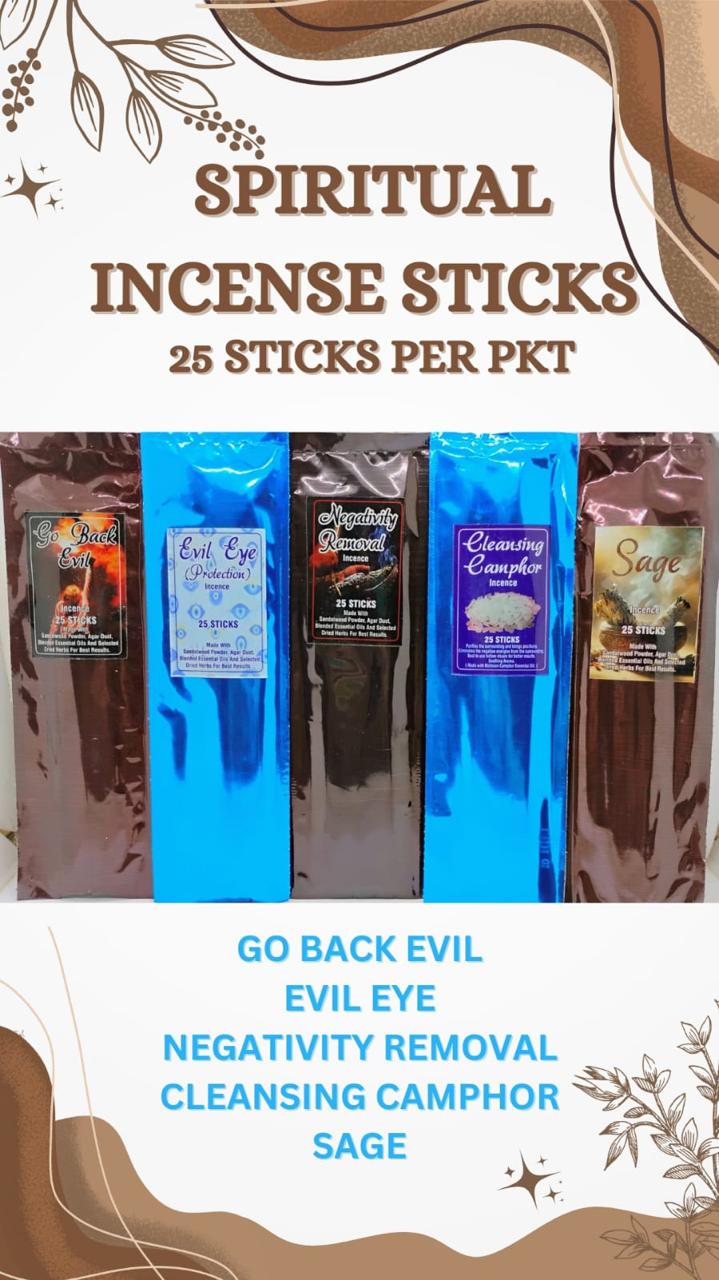 Spiritual Incense Sticks – 25 Sticks per Pack | Brahmatells